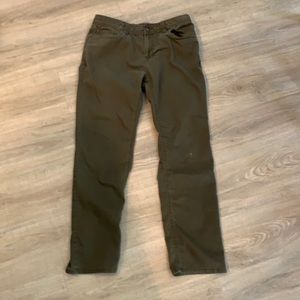 Dark/army green Prana pants 34x32.